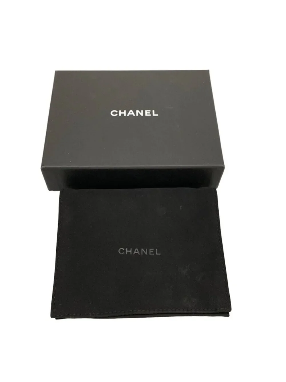 Chanel Bifold Wallet Quilted AP Black Silver Star Rhinestone Lambskin
